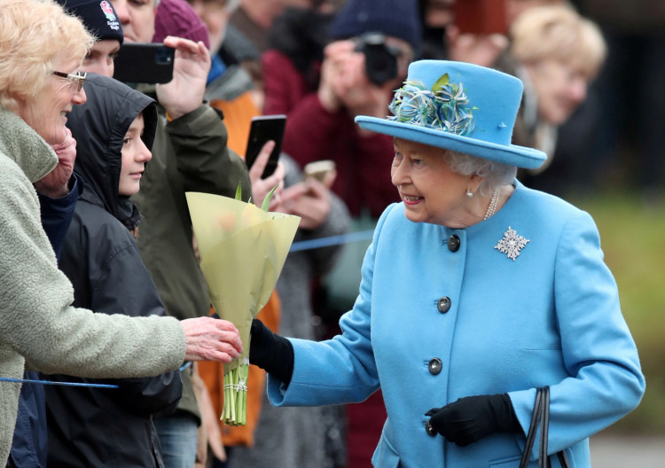 FILE PHOTO: Members of the royal family attend a church service in West Newton