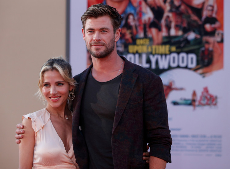 FILE PHOTO: Chris Hemsworth and Elsa Pataky pose at the premiere of "Once Upon a Time In Hollywood" in Los Angeles, California, U.S., July 22, 2019. REUTERS/Mario Anzuoni/File Photo