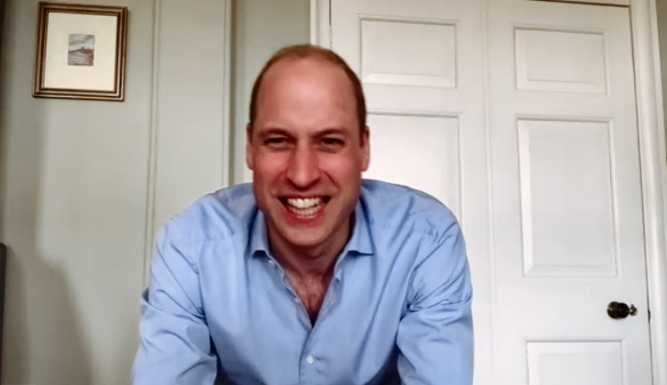 Britain's Prince William on a video call with NET