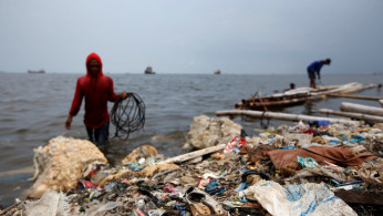 Plastic garbage litters the shoreline in Cilincing in Jakarta, Indonesia, November 26, 2018. 