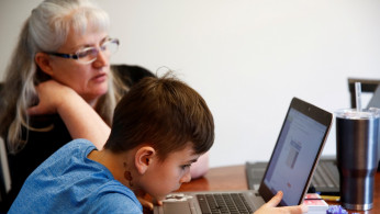 4th grader at Cottage Lake Elementary, tries to figure out assignment instructions 