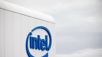 U.S. chipmaker Intel Corp's logo is seen on their 