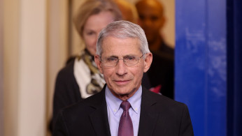 Dr. Anthony Fauci of the National Institutes of Health arrives for the daily coronavirus task force briefing with President Donald Trump at the White House in Washington, U.S.