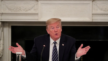 U.S. President Trump meets with Republican members of Congress at the White House in Washington