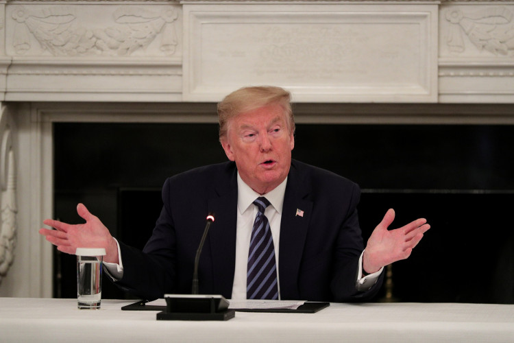 U.S. President Trump meets with Republican members of Congress at the White House in Washington