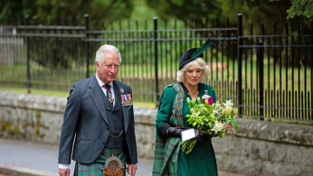 Britain's Prince of Wales and Camilla attend VE Day 75th Anniversary in Balmoral