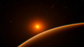 Artist’s impression of the super-Earth exoplanet LHS 1140b