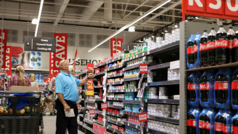 A shopper is seen at a Pick n Pay store, ahead of a nationwide lockdown for 21 days to try to contain the coronavirus disease (COVID-19) outbreak, in Johannesburg, South Africa