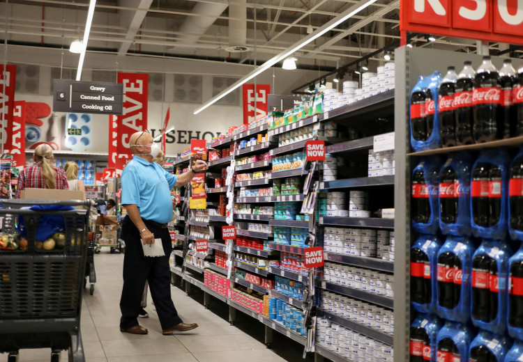 A shopper is seen at a Pick n Pay store, ahead of a nationwide lockdown for 21 days to try to contain the coronavirus disease (COVID-19) outbreak, in Johannesburg, South Africa