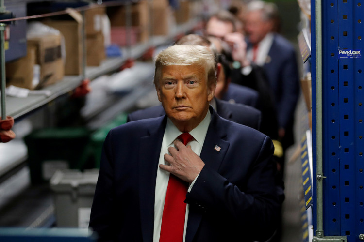 U.S. President Trump visits medical supplies distributor Owens & Minor in Allentown, Pennsylvania