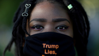 Protesters take part in a 
