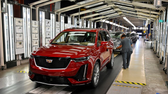 Final inspection is performed as the vehicles are ready to leave the assembly line at the General Motors (GM) manufacturing plant in Spring Hill
