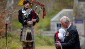 Britain's Prince of Wales and Camilla attend VE Day 75th Anniversary in Balmoral