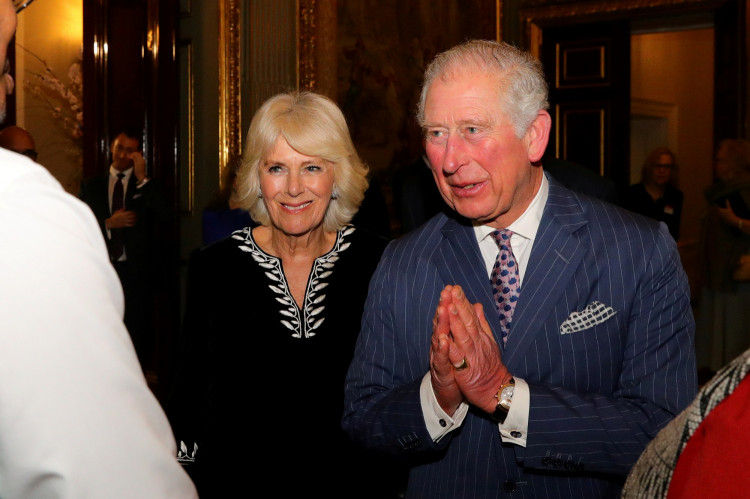 FILE PHOTO: Britain's Prince Charles and Camilla, Duchess of Cornwall attend the Commonwealth Reception at Marlborough House, in London