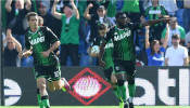  Sassuolo's Jeremie Boga celebrates scoring their third goal
