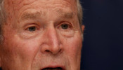 FILE PHOTO: Former U.S. President George W. Bush speaks during the Bloomberg Global Business Forum in New York City