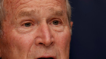 FILE PHOTO: Former U.S. President George W. Bush speaks during the Bloomberg Global Business Forum in New York City