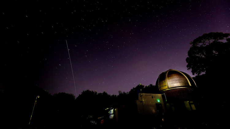 The International Space Station (ISS) passes over the Keele Earth and Space Observatory