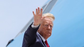 U.S. President Donald Trump departs Washington for travel to Maine at Joint Base Andrews in Maryland