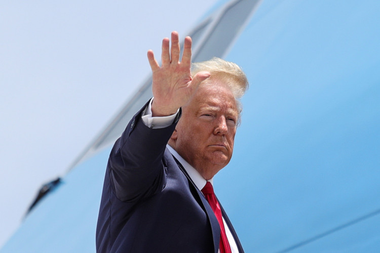 U.S. President Donald Trump departs Washington for travel to Maine at Joint Base Andrews in Maryland