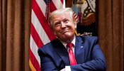 U.S. President Trump holds a meeting with black supporters at the White House in Washington