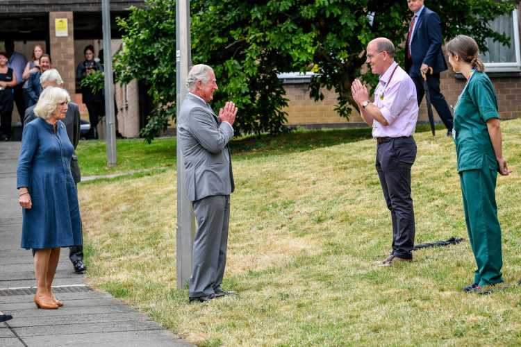 Prince of Wales and the Duchess of Cornwall visit Gloucestershire Royal Hospital