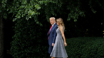 U.S. President Donald Trump departs with first lady Melania Trump for travel to the Kennedy Space Center in Florida from the South Lawn of the White House in Washington, U.S., May 27, 2020. REUTERS/Carlos Barria