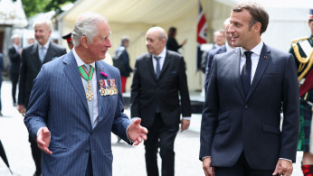 French President Macron visits London