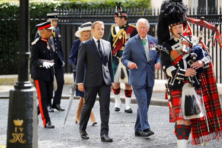 French President Macron visits London