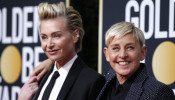 Portia de Rossi and Ellen DeGeneres.