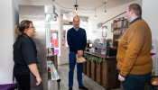 Britain?s William, Duke of Cambridge visits Smiths the Bakers in King's Lynn, Norfolk
