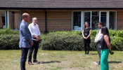 Britain's William, Duke of Cambridge, visits the Oxford Vaccine Group's facility at the Churchill Hospital, in Oxford