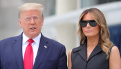 U.S. President Donald Trump visits Saint John Paul II National Shrine in Washington