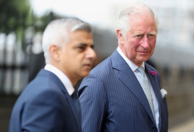 Britain's Prince Charles visits key workers from Transport For London