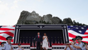 U.S. President Trump and first lady Melania Trump attend South Dakota's U.S. Independence Day Mount Rushmore fireworks celebrations at Mt. Rushmore in South Dakota