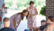 Britain's Catherine, Duchess of Cambridge, visits the Nook Children's Hospice in Framingham Earl