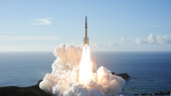 An H-2A rocket carrying the Hope Probe