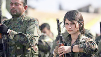 SDF fighters learn of the destruction of the ISIS caliphate, Marc h 2019