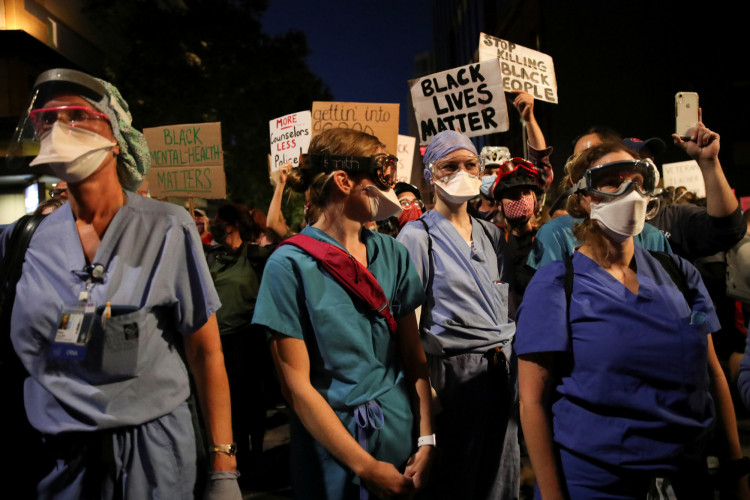 Nurses take part in demonstration