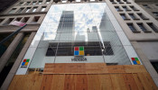 The Microsoft store is pictured in the Manhattan borough of New York City