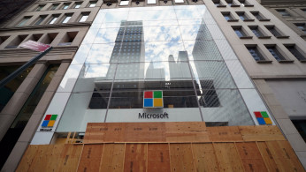 The Microsoft store is pictured in the Manhattan borough of New York City