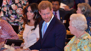 Queen Elizabeth, Prince Harry, and Meghan Markle