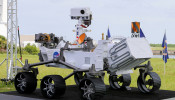 A replica of the Mars 2020 Perseverance Rover