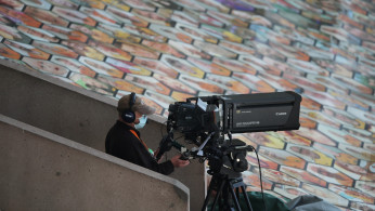 A TV camera operator