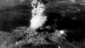 Smoke billows 20,000 feet (6,100 metres) after an atomic bomb codenamed 