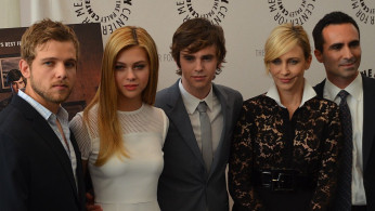 Max Thieriot, Nicola Peltz, Freddie Highmore, Vera Farmiga and Nestor Carbonell at The Paley Center for Media on May 10, 2013.