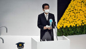 Abe at ceremonies marking 75th anniversary of Japan's World War 2 surrender, 15 Aug. 2020