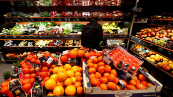 Full shelves with fruits are pictured in a supermarket during the spread of the coronavirus disease (COVID-19) in Berlin, Germany, March 17, 2020.
