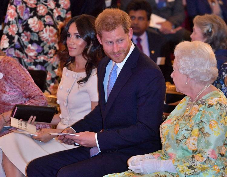 Queen Elizabeth, Prince Harry, and Meghan Markle