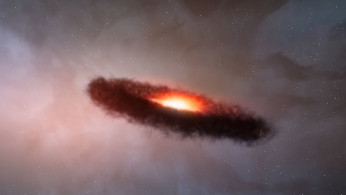 Artist’s impression of the disc of dust and gas around a brown dwarf